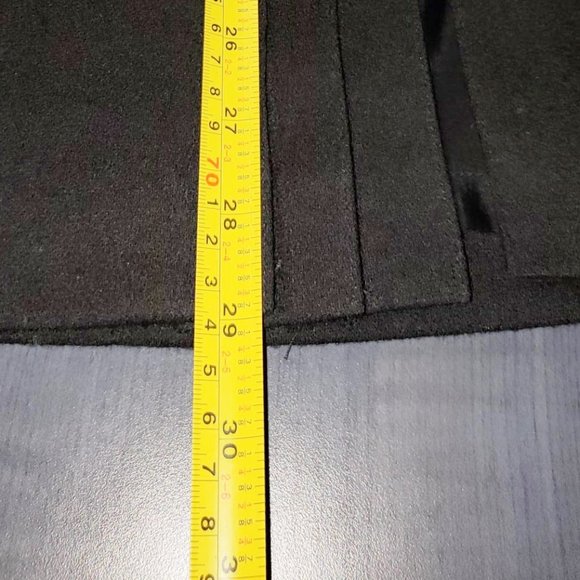 LAST CHANCE Simon Chang black midi skirt 100% wool small - Picture 8 of 9